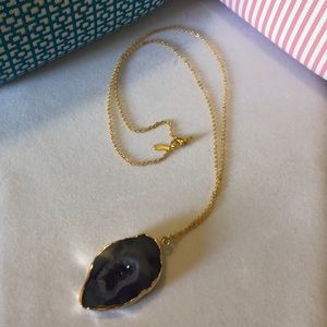 Brazilian Purple Geode Agate on 24in Chain‎